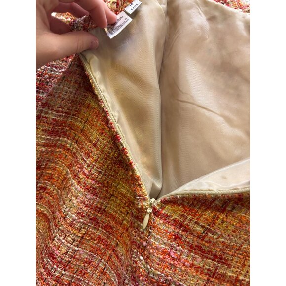 NWT Tahari Arthur S. Levine Tweed Suit Ensemble In Orange Size 16 - Picture 12 of 14